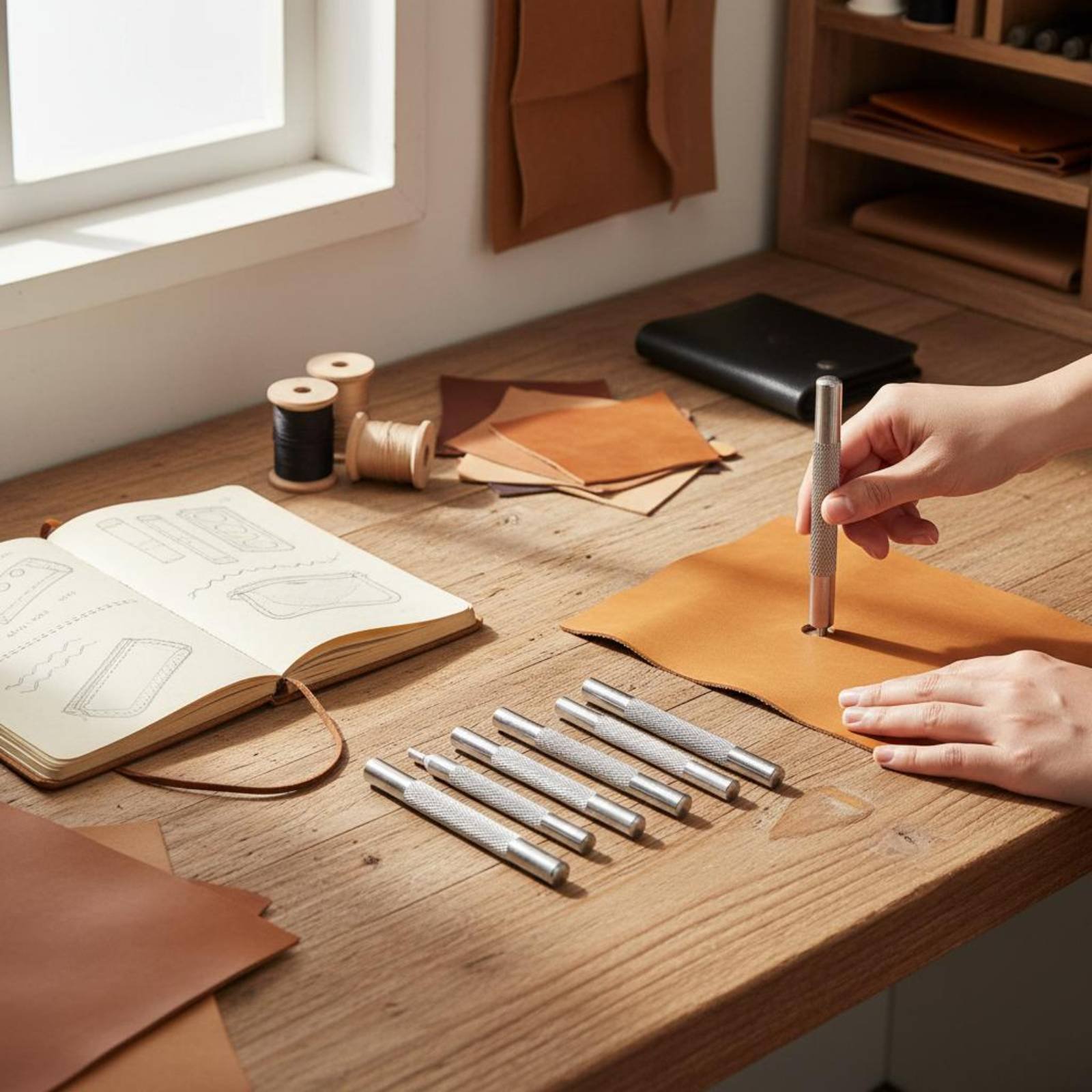 Rivet Setter Tool - طقم أدوات تثبيت مشابك الجلد من