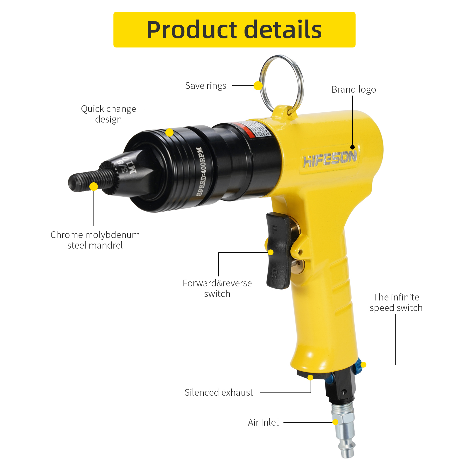 هوائي الهواء جوزة برْشام البنا - مراجعة Rivet Setter Tool وسعره