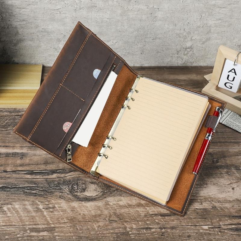 مجلة جلدية للمدرسة والعمل والس - مراجعة Leather Work Diary Covers وسعره